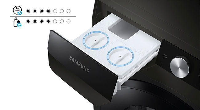 Máy giặt Samsung Inverter 10 kg WW10TP44DSB/SV - Ngăn nước giặt xả thông minh AI Dispenser