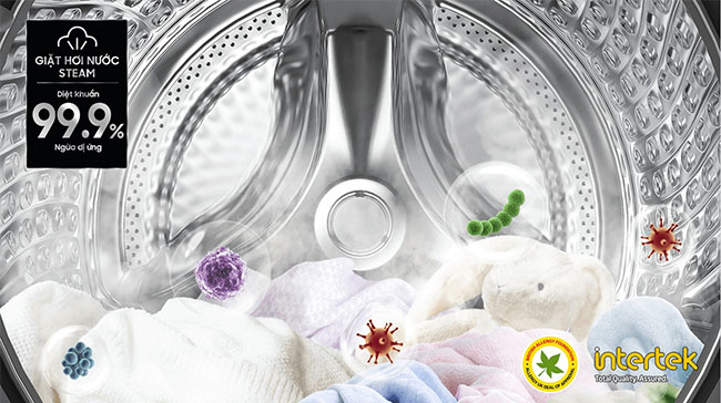 Máy giặt Samsung Inverter 10 kg WW10TP44DSB/SV - Giặt hơi nước diệt khuẩn Hygiene Steam