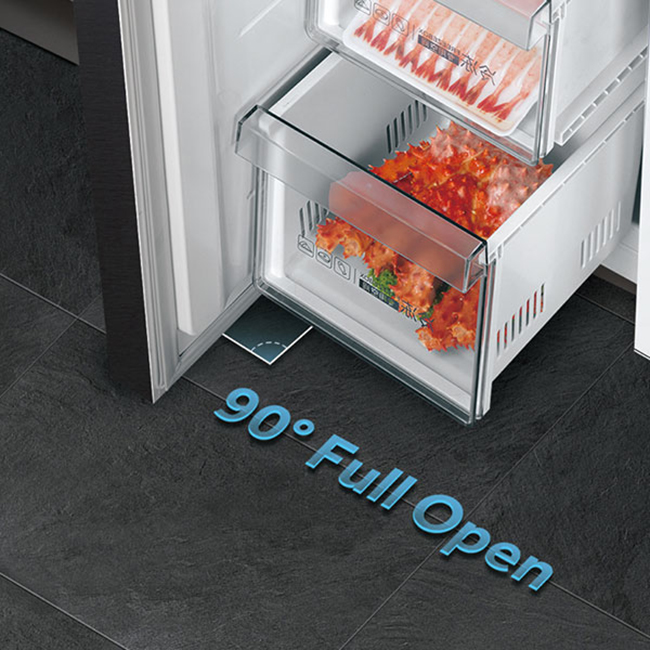 Tủ lạnh Aqua Inverter 456 lít AQR-M525XA(FB) - Góc mở cửa 90 độ